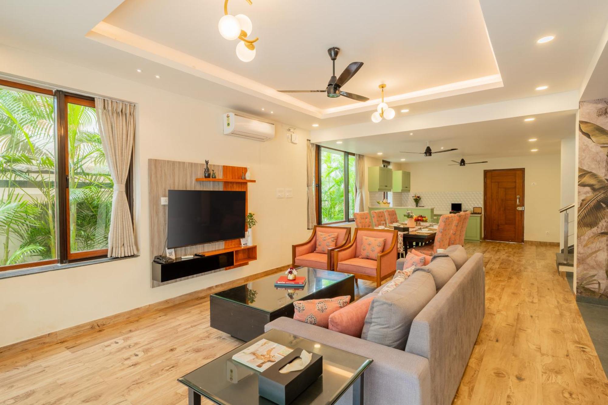 Elivaas 3 Bhk Pvt Pool & Bar - Villa Valerie Oxel エクステリア 写真
